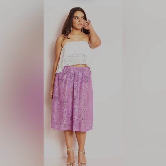 Rebdolls Dresses & Skirts - REBDOLLS Lace Midi Skirt